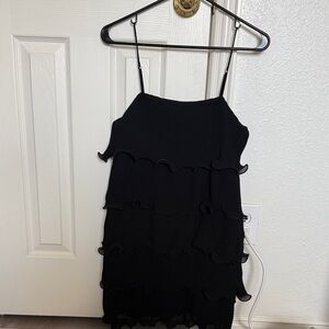 Finders Keepers Black Ruffled Mini Dress